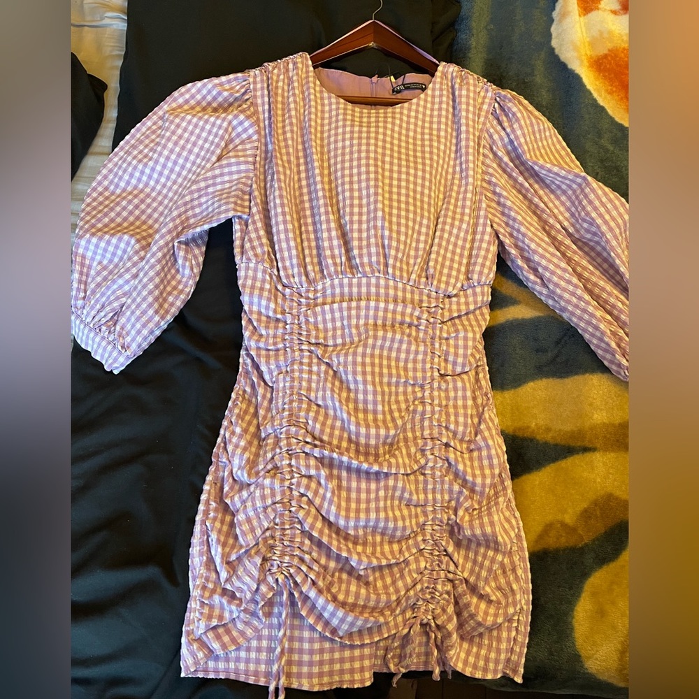Brand new zara ruched mini dress